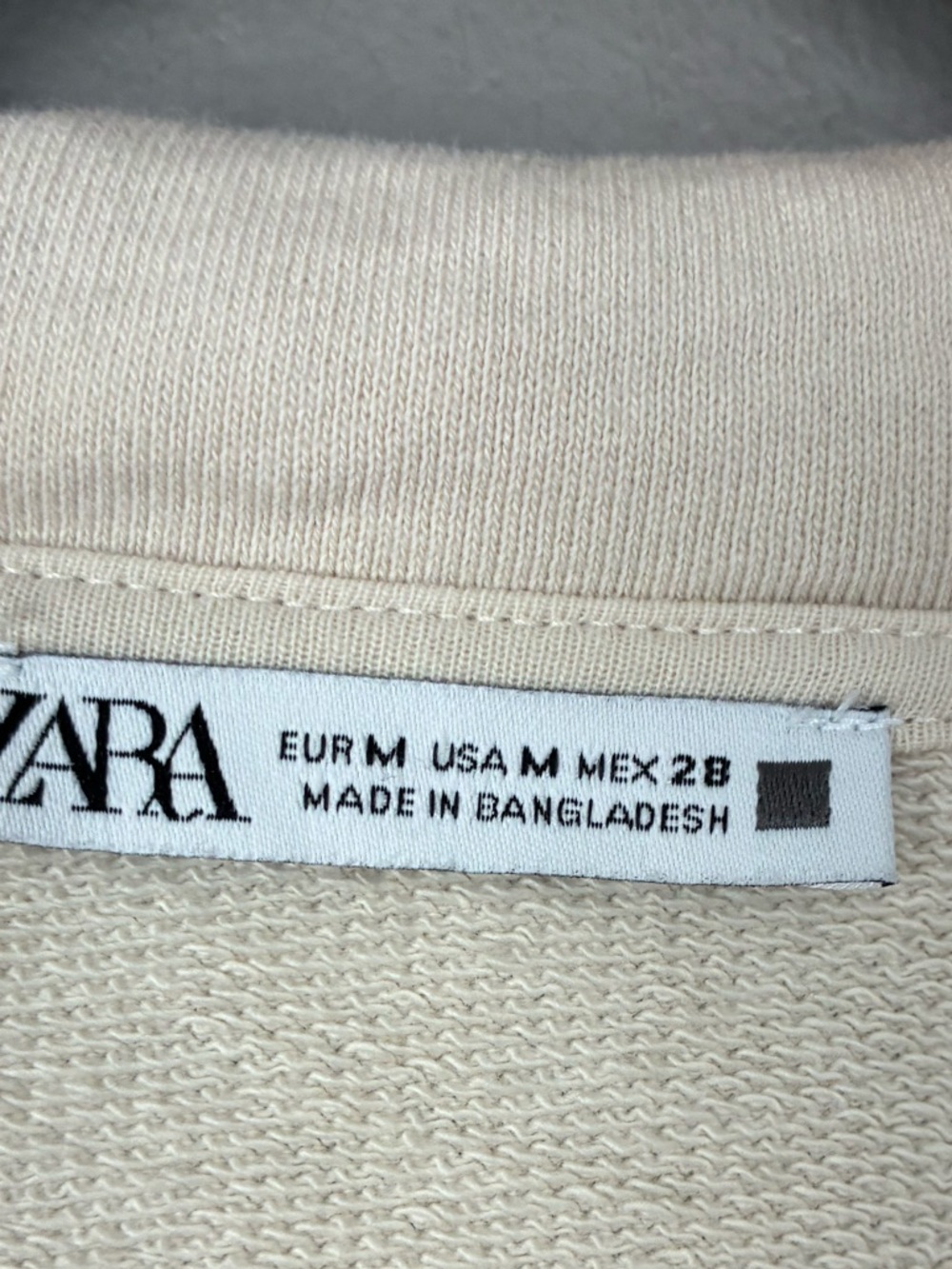 ZARA Oversized Cropped Polo Sweatshirt Top | Collared Pullover Preppy Coastal M - Picture 3 of 10